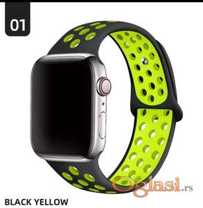 Zelena silikonska narukvica sa rupicama Apple watch 38/45